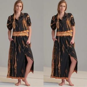 Anthropologie Annika Maxi Skirt Set | Tye Dye